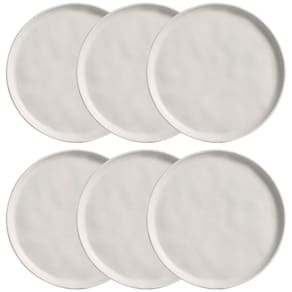 Conjunto com 6 Pratos de Sobremesa Porto Brasil Bio Vit em Stoneware 21,5cm – Cinza
