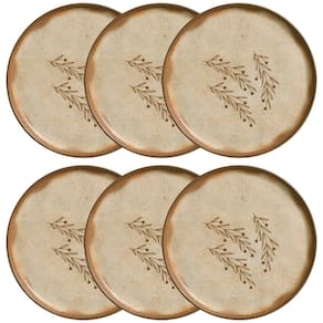 Conjunto com 6 Pratos de Sobremesa Porto Brasil Bio Nativa em Stoneware 21,5cm – Cinza