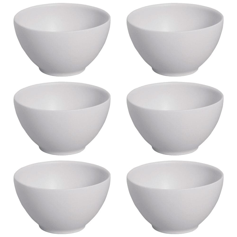 Conjunto de Bowls Porto Brasil Coup Vit em Stoneware Cinza 540ml - 6 Peças