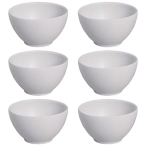 Conjunto de Bowls Porto Brasil Coup Vit em Stoneware Cinza 540ml - 6 Peças