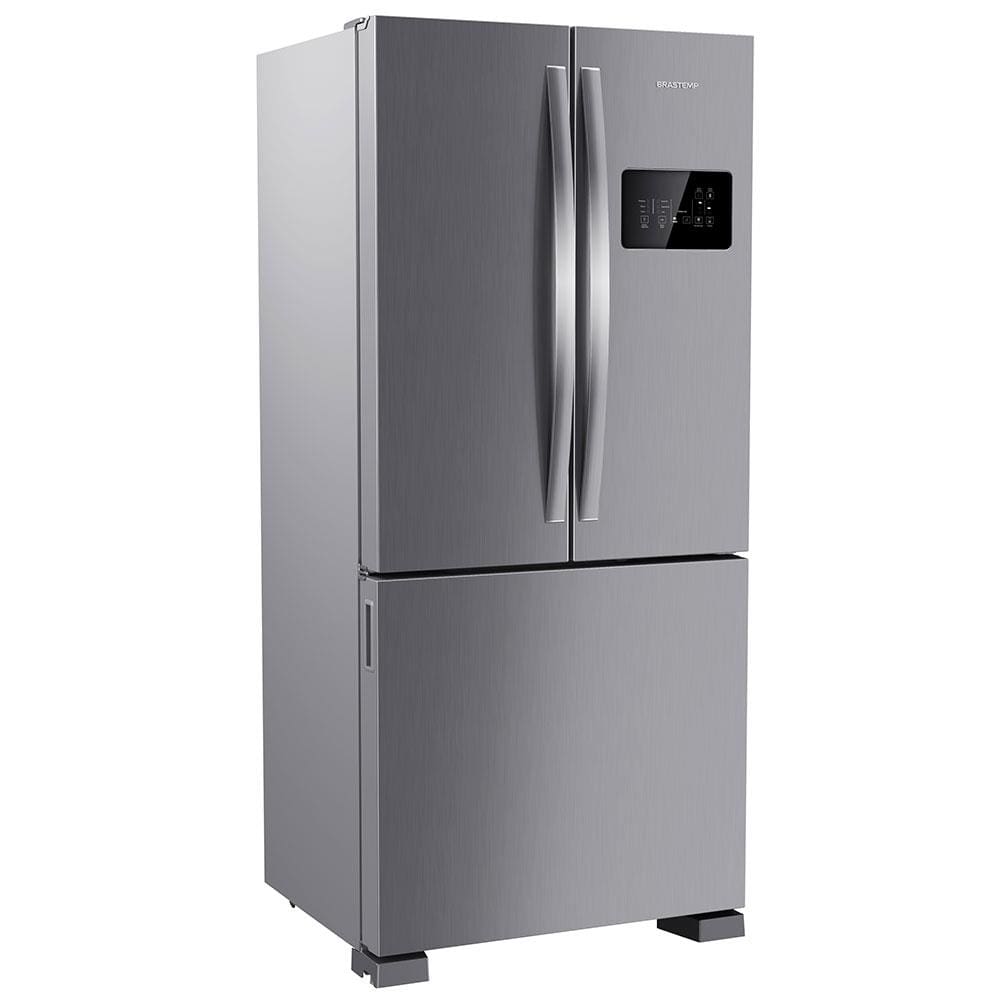 imagem-Geladeira Brastemp French Door BRO85AK Frost Free com Tecnologia Inverter, Turbo Freezer e Design Premium 554 L - Inox  - 220V