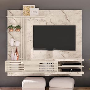 Painel Home Madetec Cross com 2 Portas, Ideal para TV de Até 55”