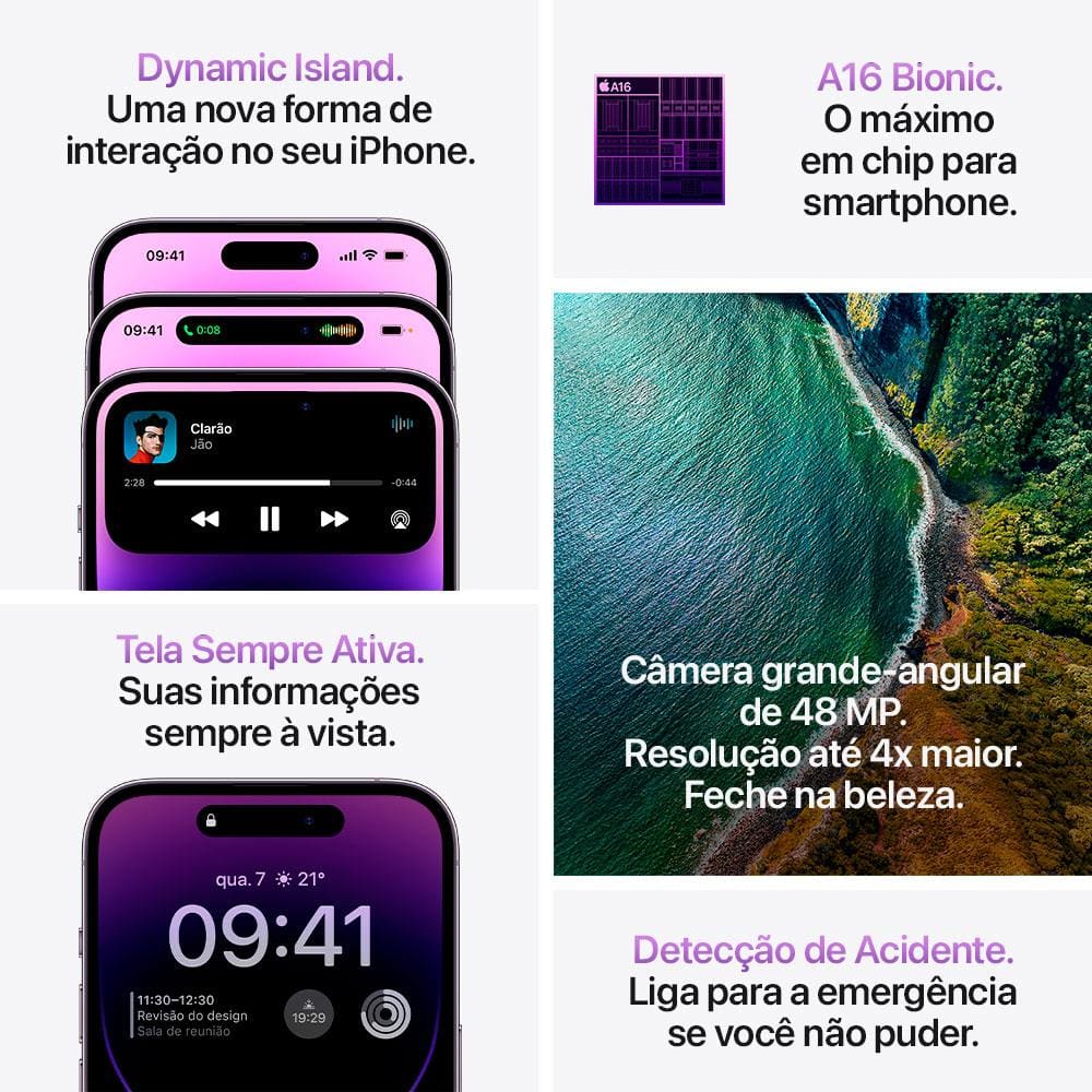Apple iPhone 14 Pro 512GB - Roxo | Ponto