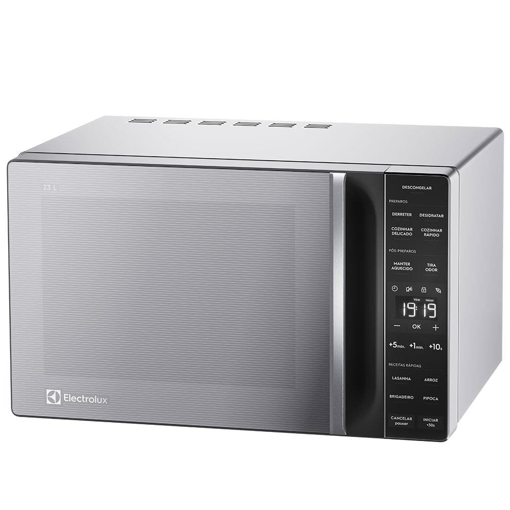 Forno de Micro-ondas Electrolux Efficient ME23S com Função Manter Aquecido Prata - 23L - 220V