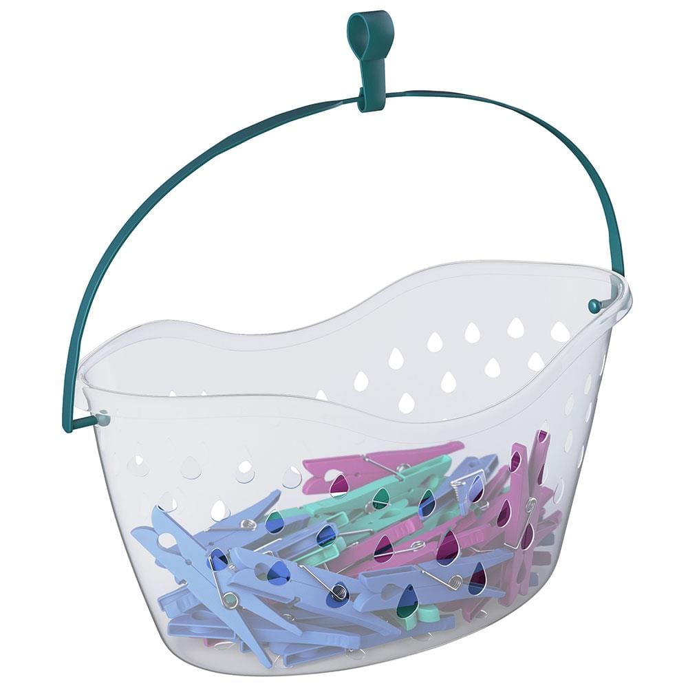 Cesto de Prendedores FlashLimp Compact 48 Peças - Colorido