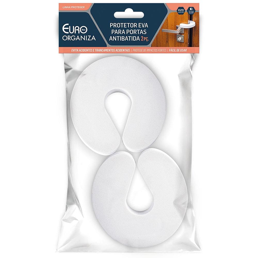 Protetor para Portas Euro Home Anti Batida em EVA - Branco