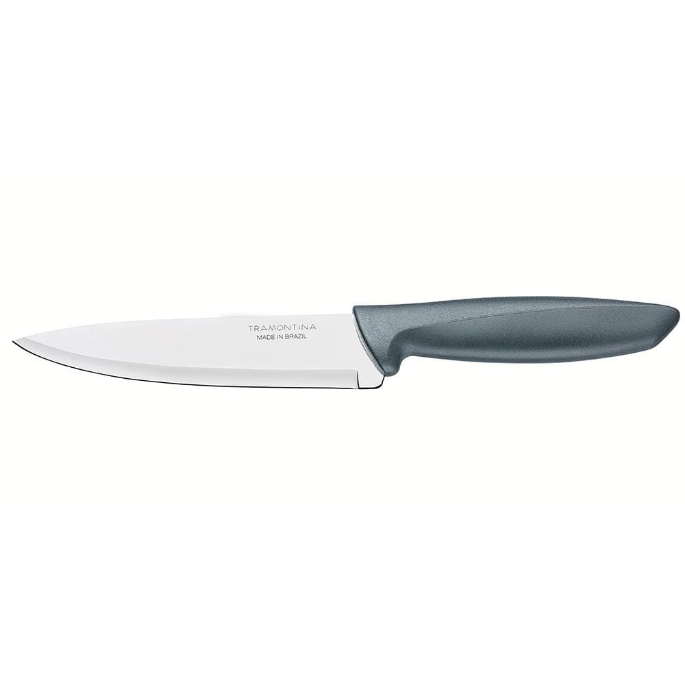 Faca 6” Chef Tramontina Plenus em Aço Inox - Cinza