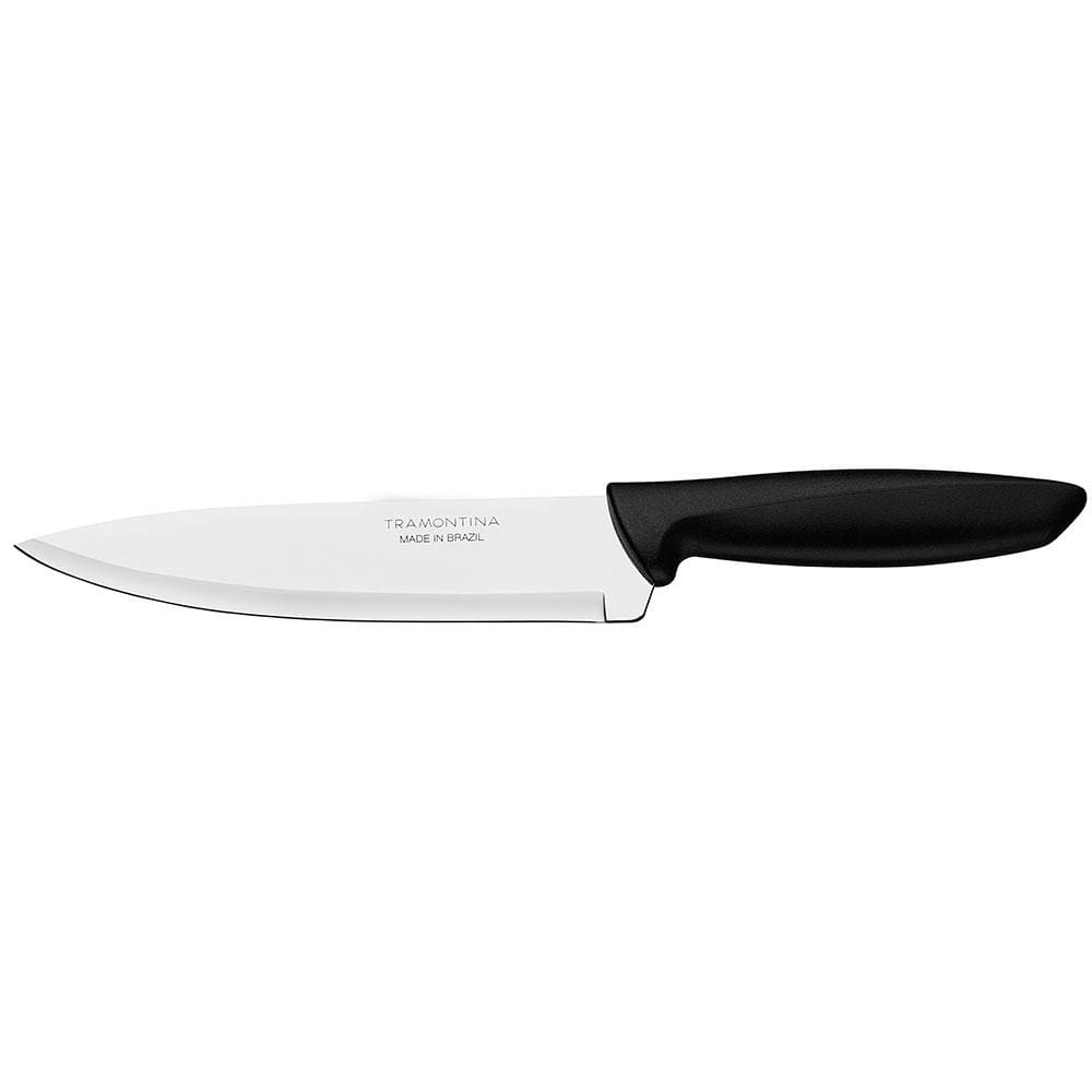 Faca 7” Chef Tramontina Plenus em Aço Inox - Preto