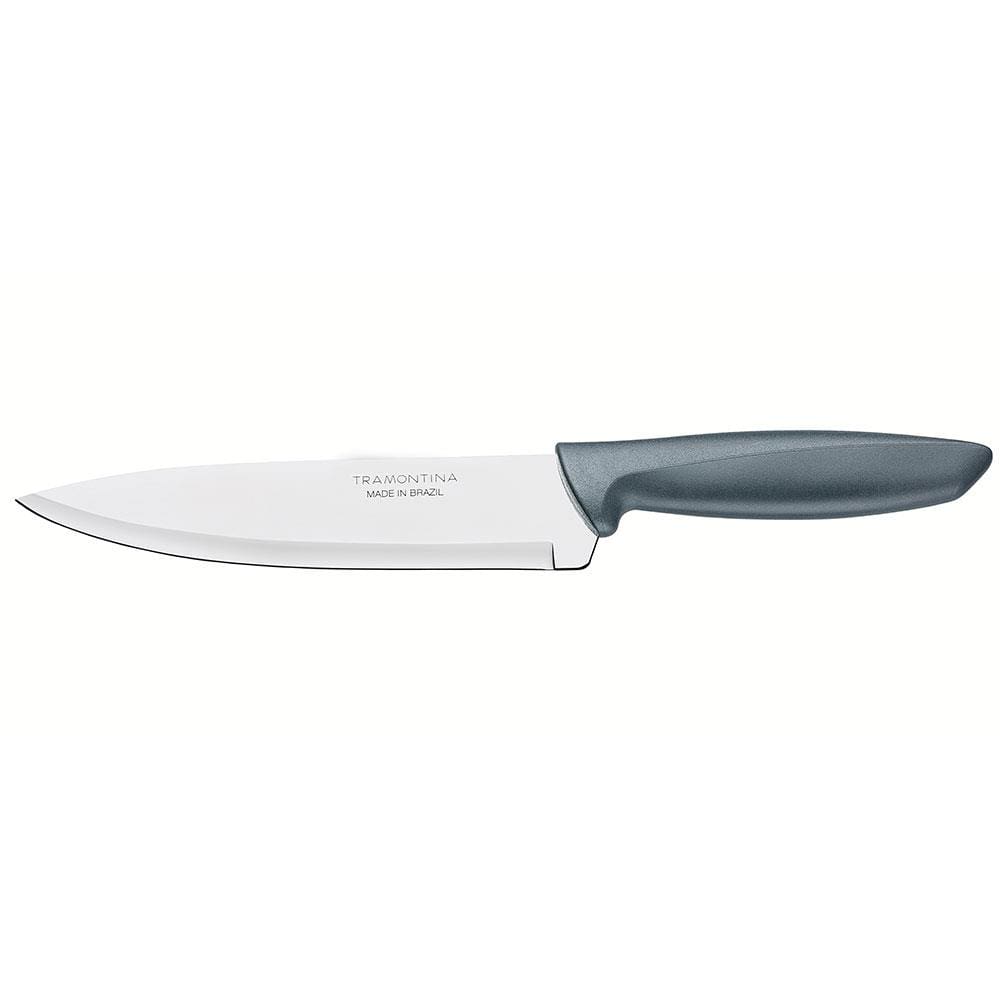 Faca 7” Chef Tramontina Plenus em Aço Inox - Cinza