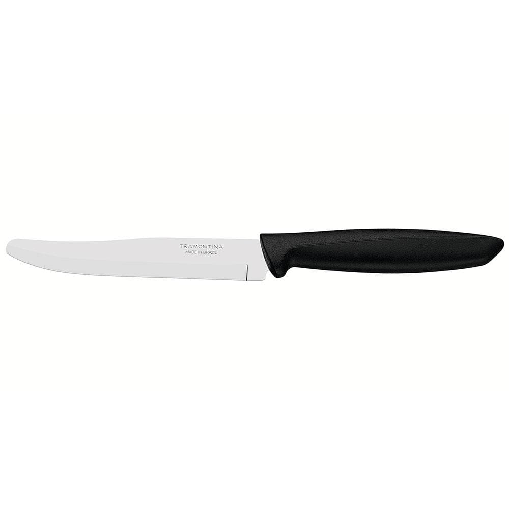 Faca 5” para Frutas Tramontina Plenus em Aço Inox com Fio Liso - Preto
