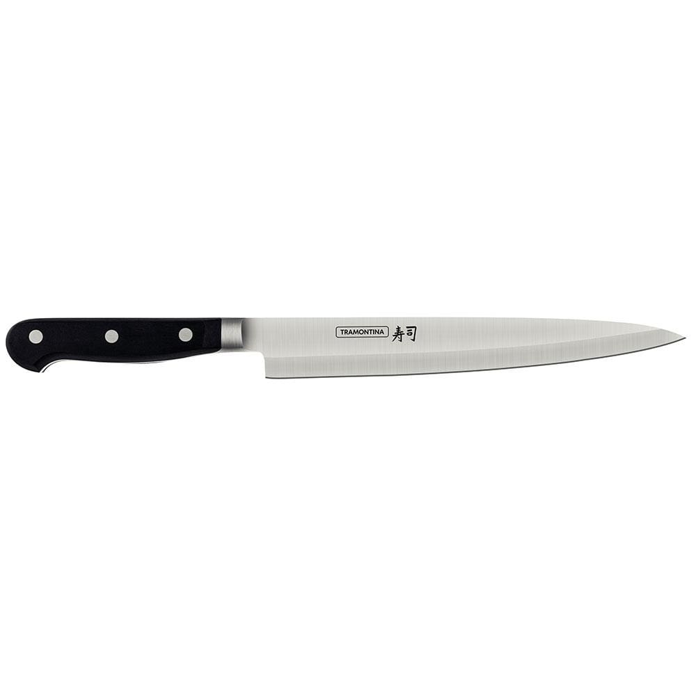 Faca 9” Yanagiba Tramontina Sushi Gold em Aço Inox - Preta