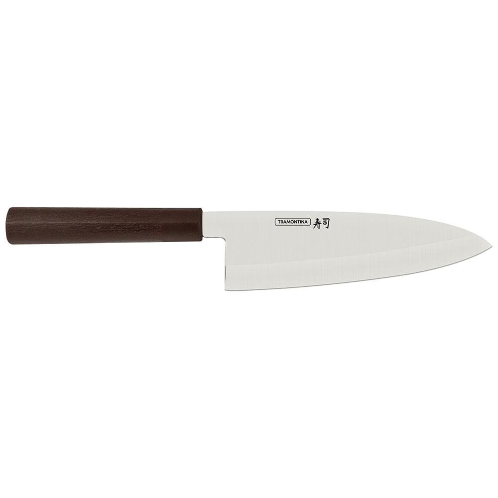Faca 8” Deba Tramontina Sushi Silver em Aço Inox - Marrom