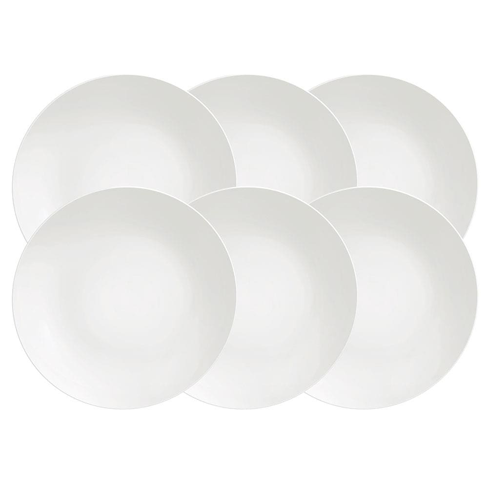 Conjunto com 6 Pratos Rasos Tramontina Sophia em Porcelana 28 cm - Branco