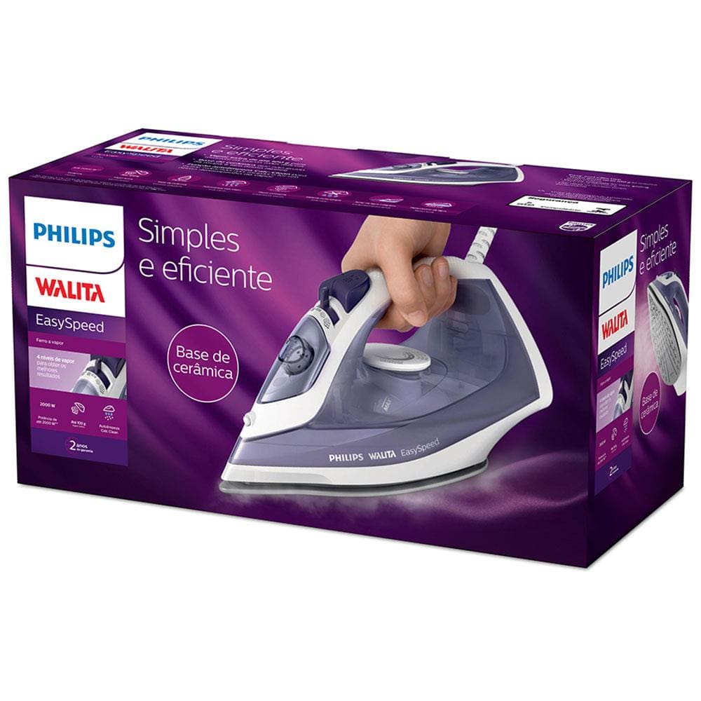 Ferro de Passar a Vapor Philips Walita EasySpeed | Ponto