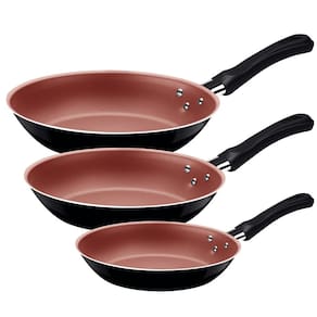 Conjunto de Frigideiras 3 Peças Tramontina Caribe com Revestimento Interno Antiaderente Starflon Max e Cabos de Baquelite – Preto