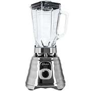 Liquidificador Oster New Osterizer Clássico BLST4655 Prata com Copo de Vidro, 700W e 3 Velocidades