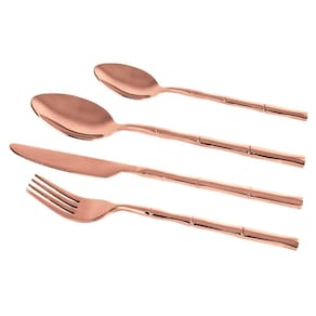 Faqueiro 24 Peças Fracalanza Steel Wood em Aço Inox - Cobre