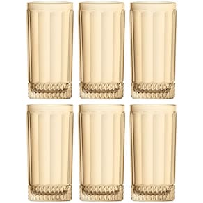 Conjunto de Copos Altos L'Hermitage Splendor Ambar 360 ml - 6 Peças