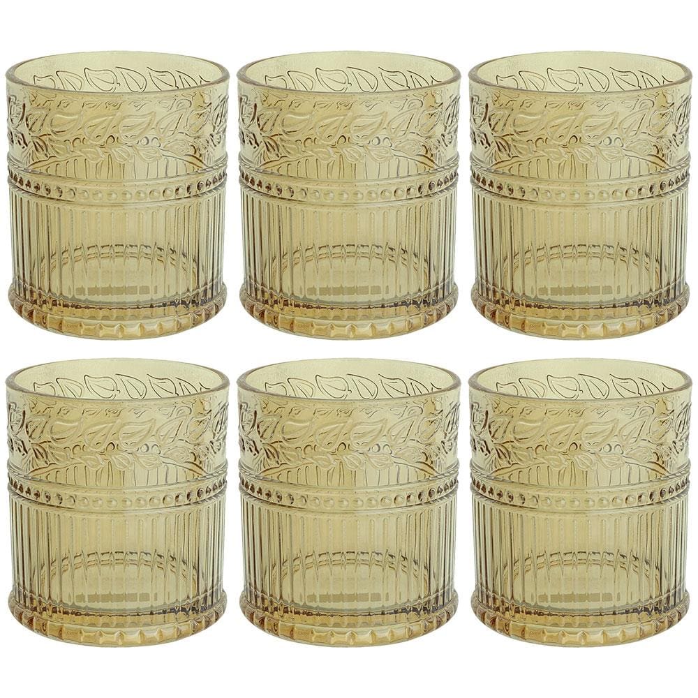 Conjunto de Copos Baixos L'Hermitage Republic Âmbar 330 ml - 6 Peças