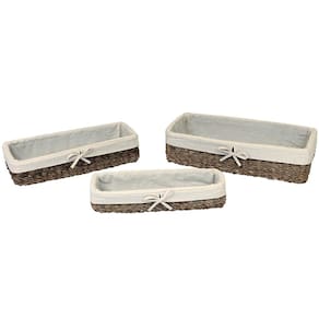 Conjunto de Cestas em Fibra Natural L'Hermitage Retangulares – 3 Peças