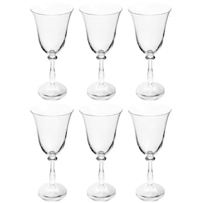 Conjunto de Taças para Vinho Tinto Bohemia Angela 250 ml em Cristal Ecológico - 6 Peças
