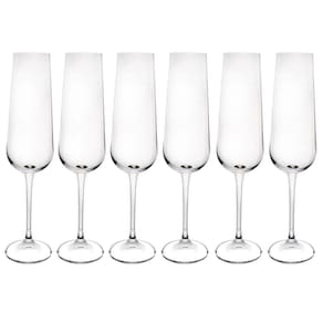 Conjunto de Taças para Champanhe Bohemia Ardea 220 ml em Cristal Ecológico - 6 Peças