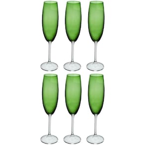 Conjunto de Taças para Champanhe Bohemia 57938 220ml Verde - 6 Peças
