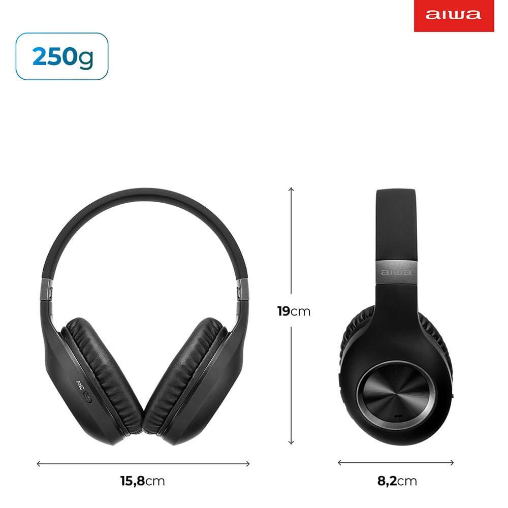 Headphone Aiwa AWS-HP-02-B – Preto | Ponto