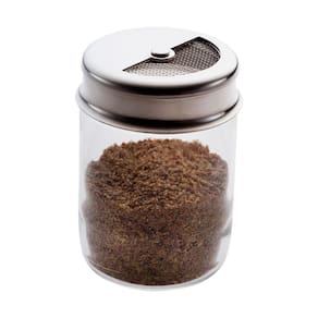 Porta Condimento Forma em Aço Inox e Vidro - 160 ml