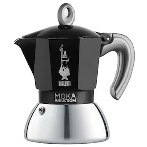 Cafeteira Italiana Bialetti Moka Induction em Alumínio 2 Xícaras – Preta