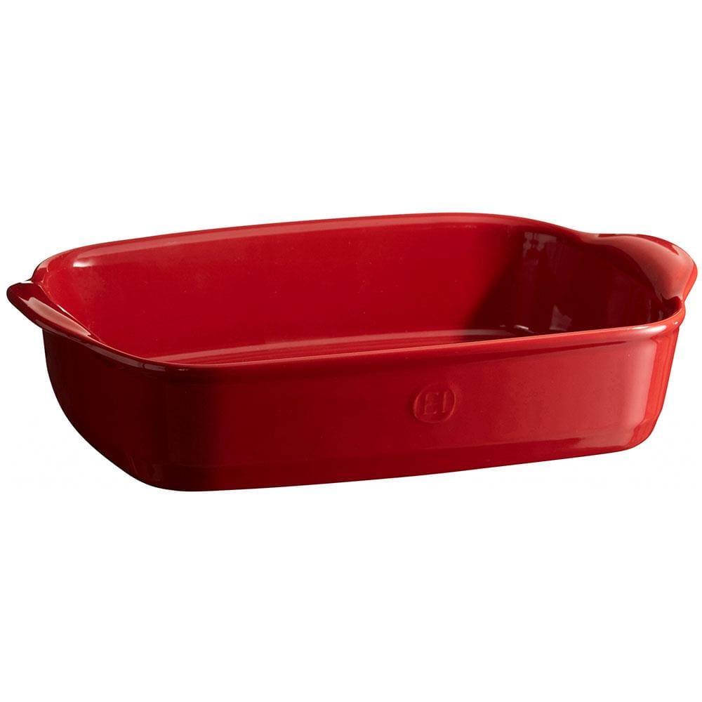 Travessa Retangular Emile Henry em Cerâmica 42x28 cm - Vermelha