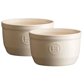 Conjunto Ramekins Emile Henry em Cerâmica 10,5x6 cm Areia - 2 Peças