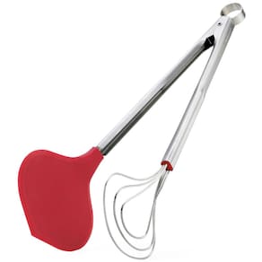 Pinça para Peixe com Trava Cuisipro em Silicone Vermelho - 33 cm