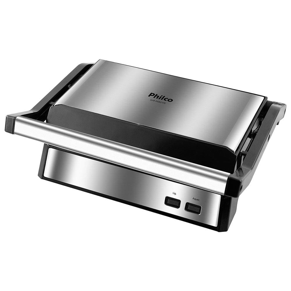 Grill e Sanduicheira Philco PGR21PI Maxx Clean – Inox/Preto