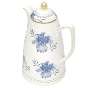Garrafa Térmica Wolff em Porcelana Floral Branca - 900ml