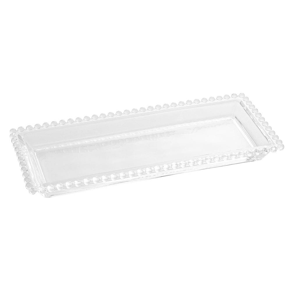 Travessa Retangular Wolff Pearl em Cristal - 13x30 cm