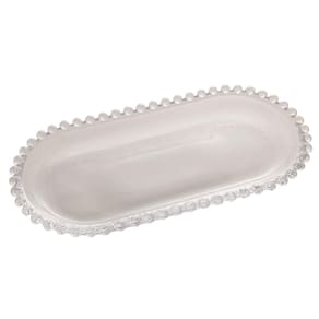 Travessa Oval Wolff Pearl em Cristal - 12 x 24 cm