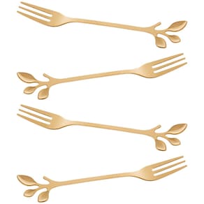 Conjunto Garfos para Aperitivo Wolff Gourmet Dourado - 4 Peças
