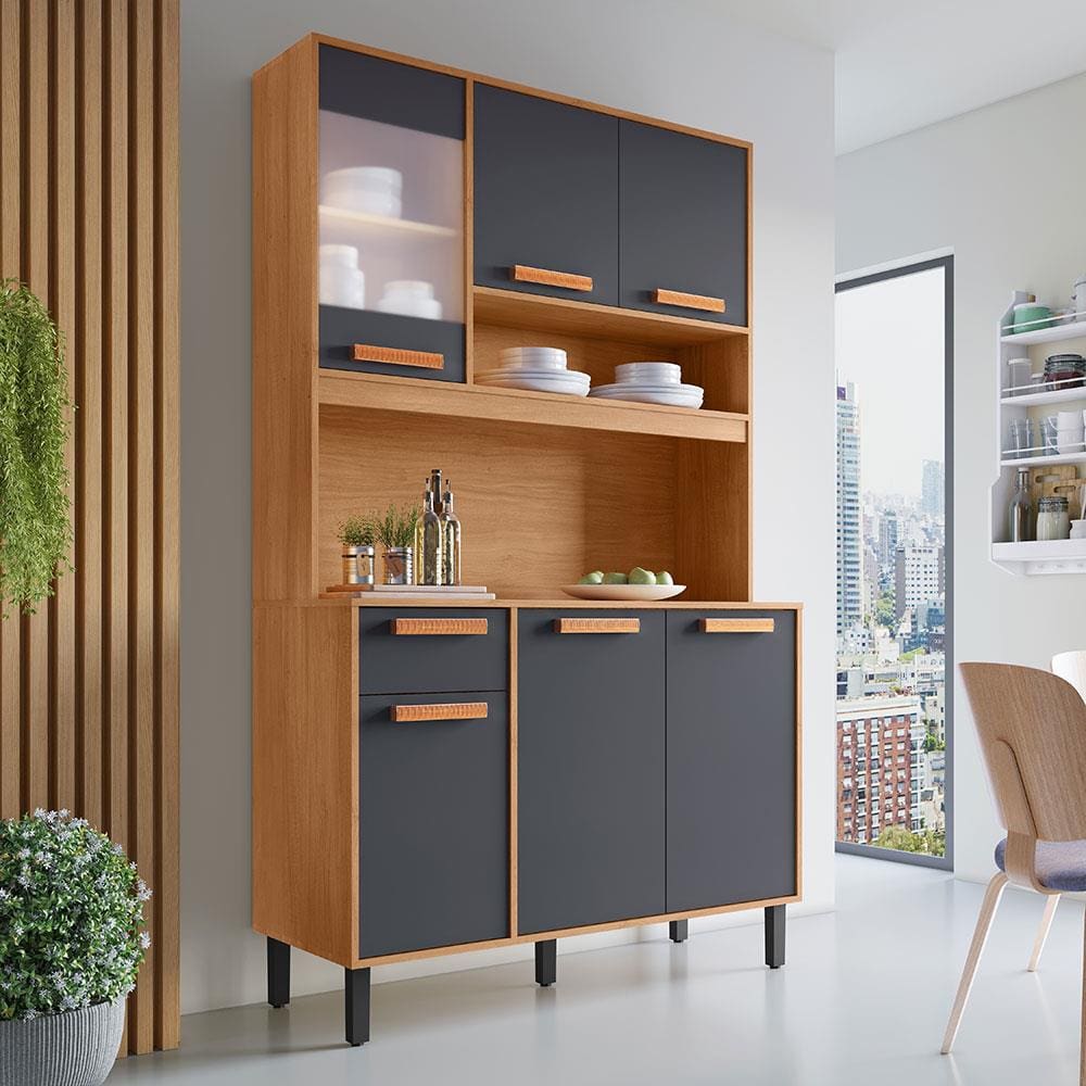 (ニュートロジーナ) いろいろセット Cozinha Compacta Itatiaia Nápoles com 6 Portas, 1 Gaveta | Ponto