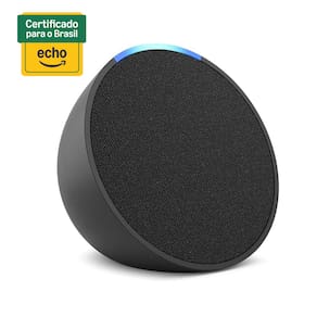 Smart Speaker Echo Pop Compacto com Som Envolvente e Alexa - Preto