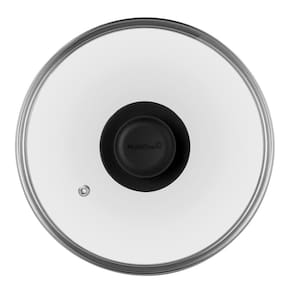 Tampa de Vidro Multiflon com Pomel Preto - 18cm de Diâmetro