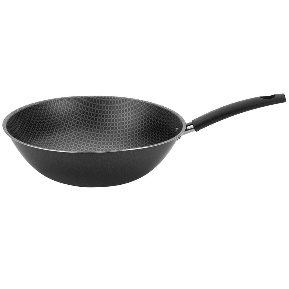 Frigideira Wok Multiflon Essencial Oriental com Revestimento Antiaderente Ultra 7 Preta - 24 cm