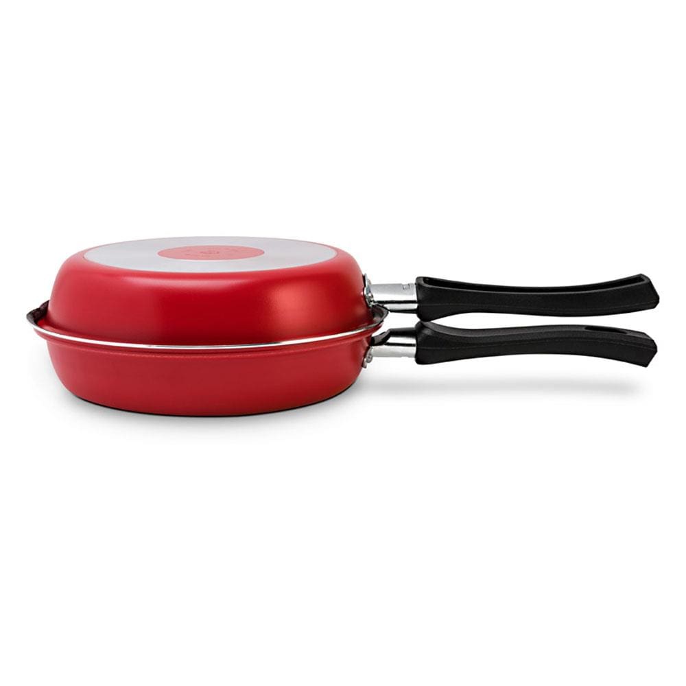 Frigideira Dupla Multiflon Paprika Antiaderente Ultra | Ponto