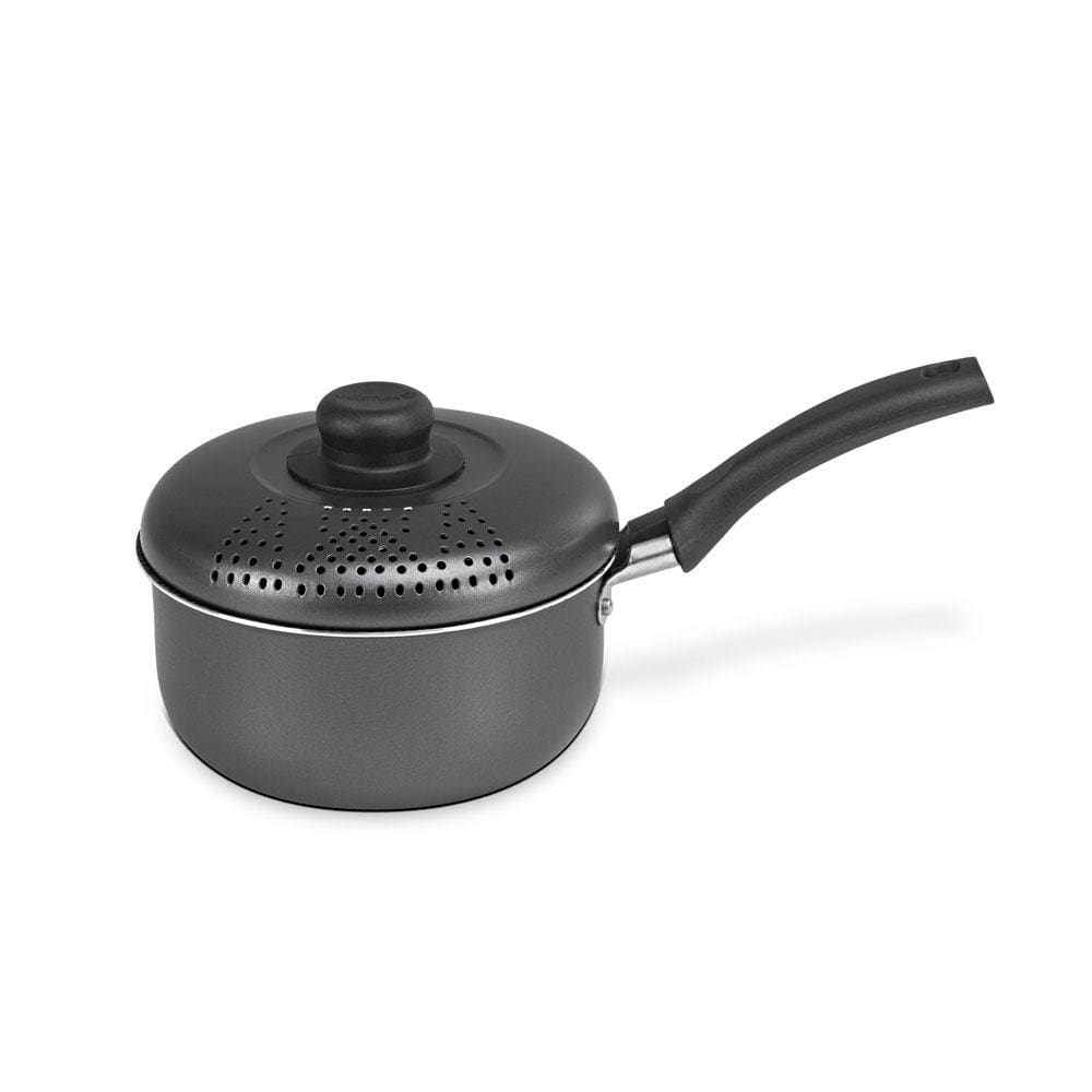 Espagueteira Multiflon Versatil com Tampa Preta - 14cm