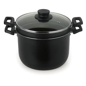 Espagueteira Multiflon Versátil com Tampa Preta - 22 cm