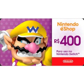 Gift Card Digital Nintendo eShop R$400 para Nintendo Switch