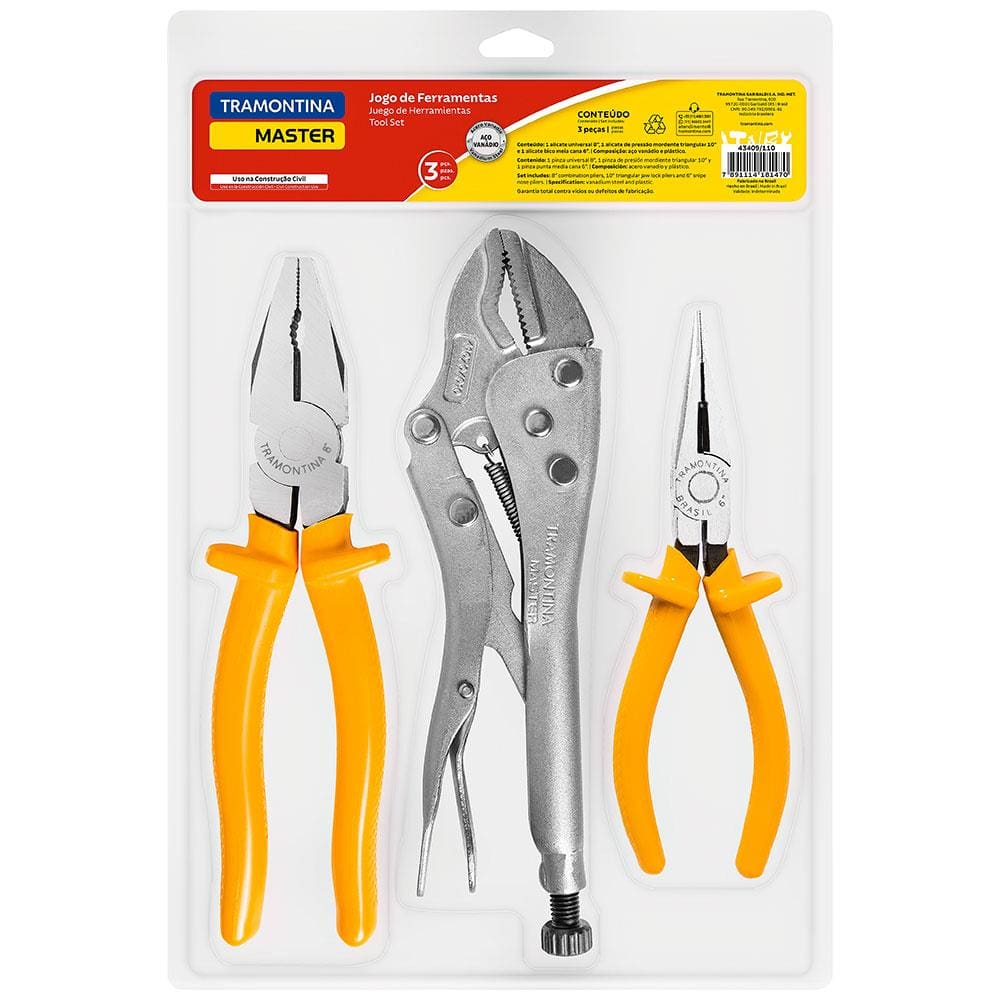 Kit de Ferramentas Tramontina com 3 Peças