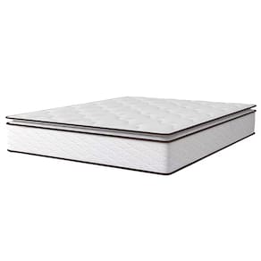 Colchão Queen Size Umaflex New Itália com Molas Ensacadas e Pillow Top D26 - 25x158x198cm - Branco/Marrom