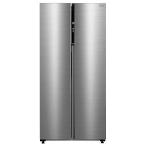 Geladeira Midea Side by Side MDR-S598FGA041 Frost Free com Painel Touch, Função Turbo e Conectividade Via App- Cor Inox Claro - 442 litros