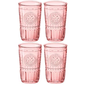 Conjunto de Copos Luigi Bormioli Cooler Romantic Rosa 475 ml - 4 Peças